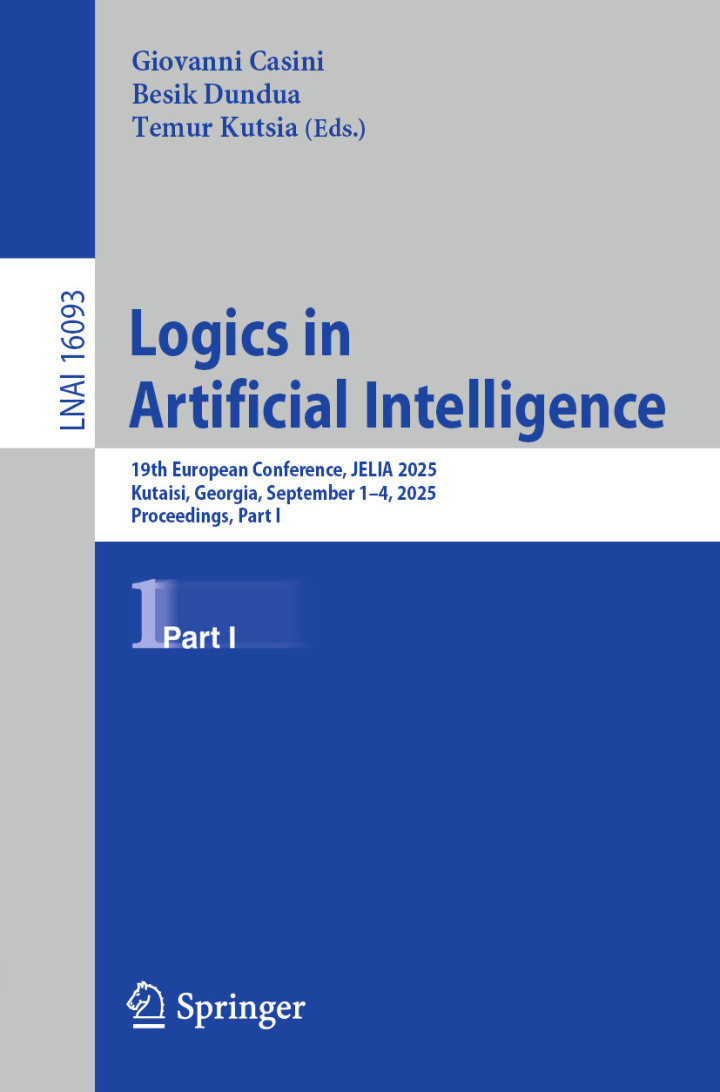 Logics in Artificial Intelligence: 19th European Conference, JELIA 2025, Kutaisi, Georgia, September 1-4, 2025, Proceedings, Part I